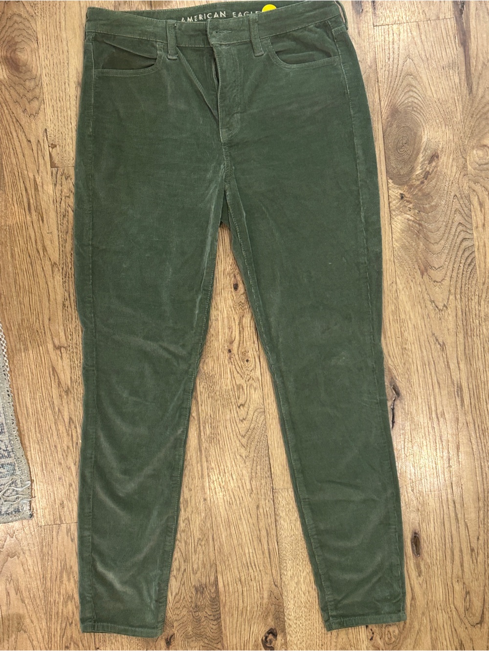 American Eagle Outfitters Olive Corduroy Slim Pants